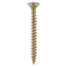 Timco - Solo Woodscrews - PZ - Double Countersunk - Yellow (Size 3.5 x 15 - 45 Pieces)