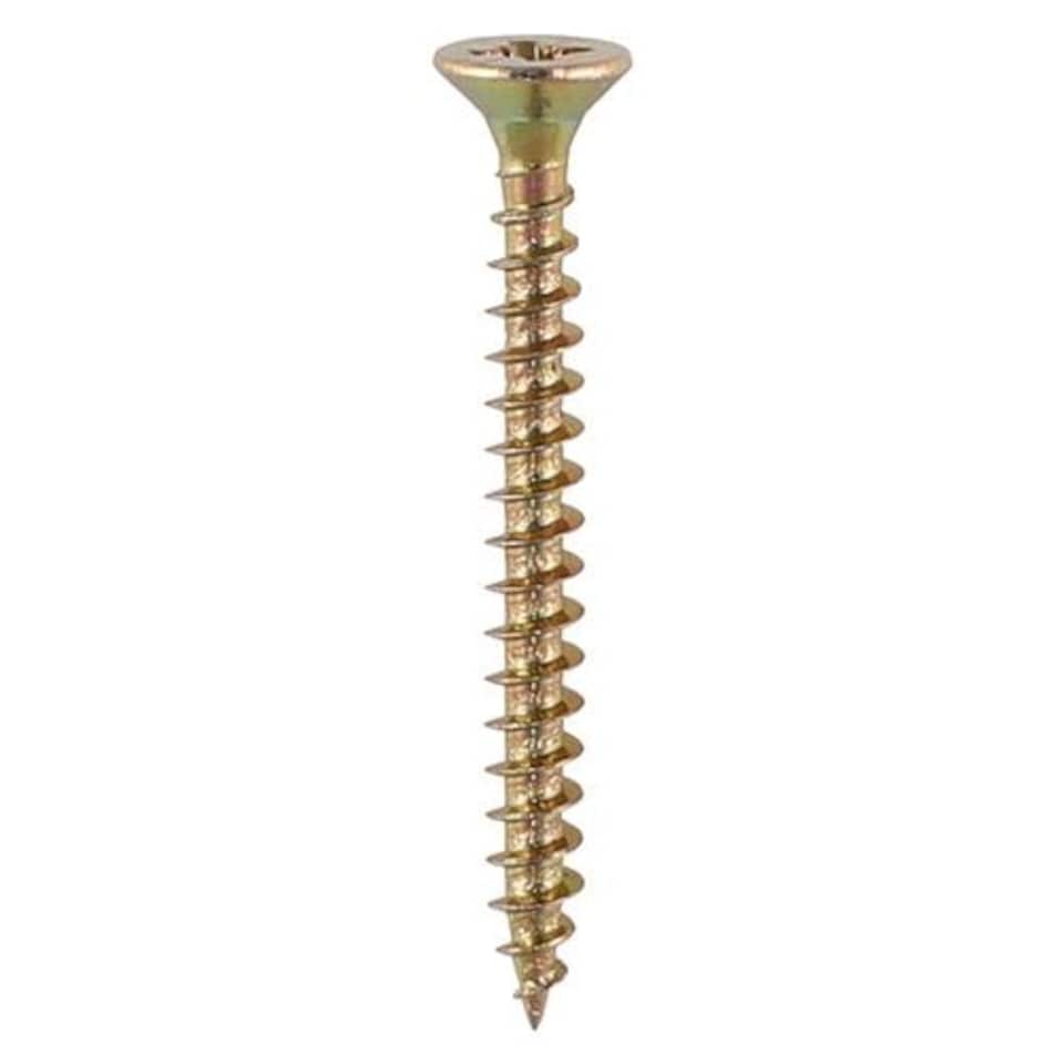 image 1 of Timco - Solo Woodscrews - PZ - Double Countersunk - Yellow (Size 3.5 x 15 - 45 Pieces)