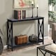 image 3 of COSTWAY 2-Tier X-design Wooden Hall Desk Side Table Black