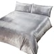 image 1 of Tiffany Polycotton Duvet Cover Set with Pillowcase | Silver | Double | 1