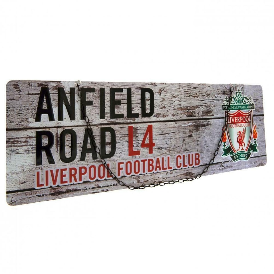 image 1 of Liverpool FC Rustic Plaque | Red | Red/White/Black | 1