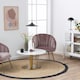 image 3 of Corby Round Coffee Table with White Marble Effect Top & Gold Base