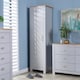 image 2 of Wardrobe 1 Door Hanging Rail Wood Bedroom Furniture Storage Unit | Grey