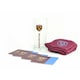image 1 of West Ham United FC Official Mini Bar Set (Set Of 1 Pint Glass, 4 Beer Mats & 1 Bar Towel) - Claret/Blue - One Size