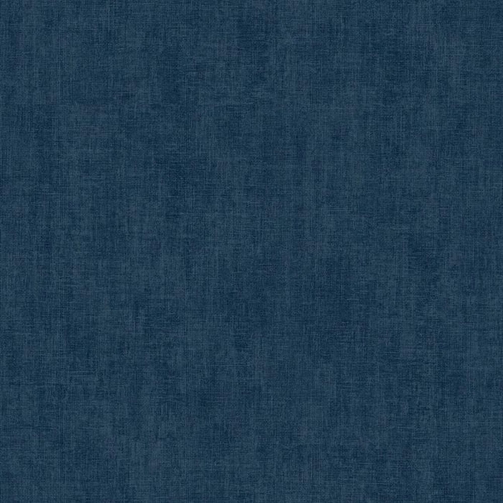 Muriva Linen Textured Wallpaper - Blue - 10m x 53cm Blue