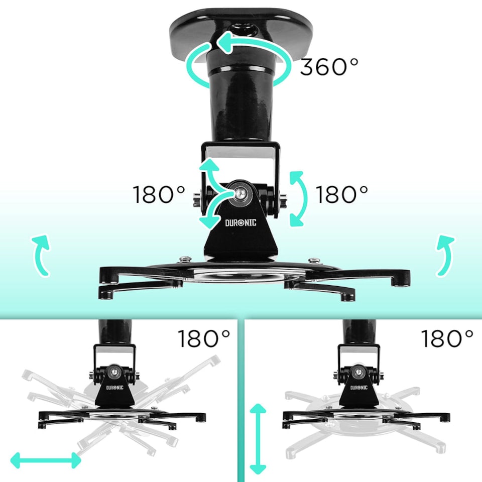 image 1 of Duronic PB01XB Universal Projector Mount Ceiling 10kg Capacity