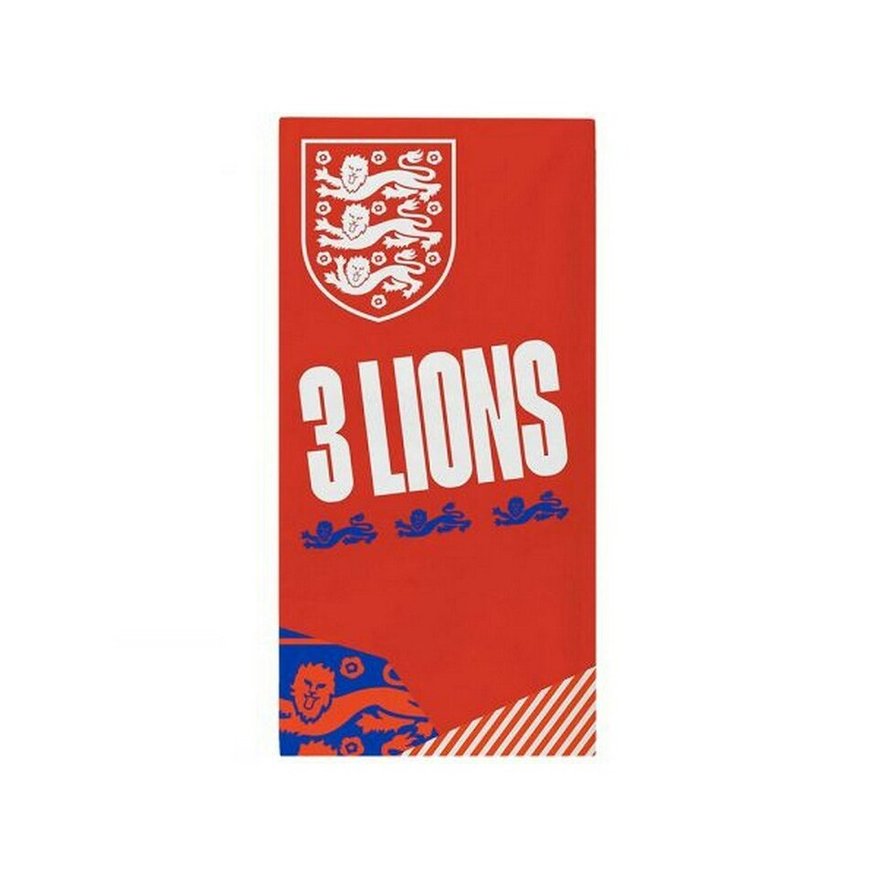 England FA Three Lions Towel - Red/White/Blue - One Size Red | One size