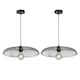 image 1 of Set of 2 Cassidy - Large Black Mesh Ceiling Pendant Lights | Black | 2