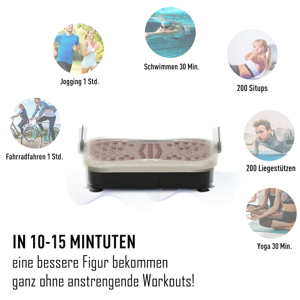 image 1 of HOMCOM Vibration Plate Machine Fitness Body Shaper Slim Trainer Home Gym