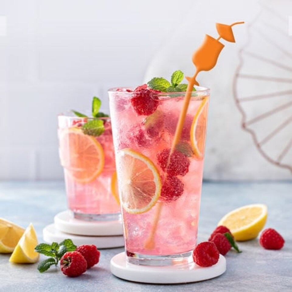 image 1 of Summer Time Bright Acrylic Drink Stirrers - Pack of 6