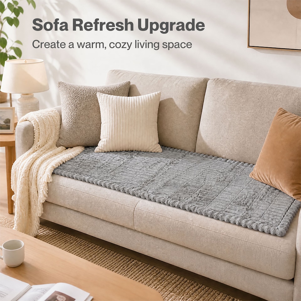 image 1 of Marlow Sofa Cover Corduroy Non Slip Machine Washable
