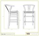 image 2 of Nicholas Winter Wooden Scandi Danish Style Bar Stools - Natural-Natural - Pack of 2