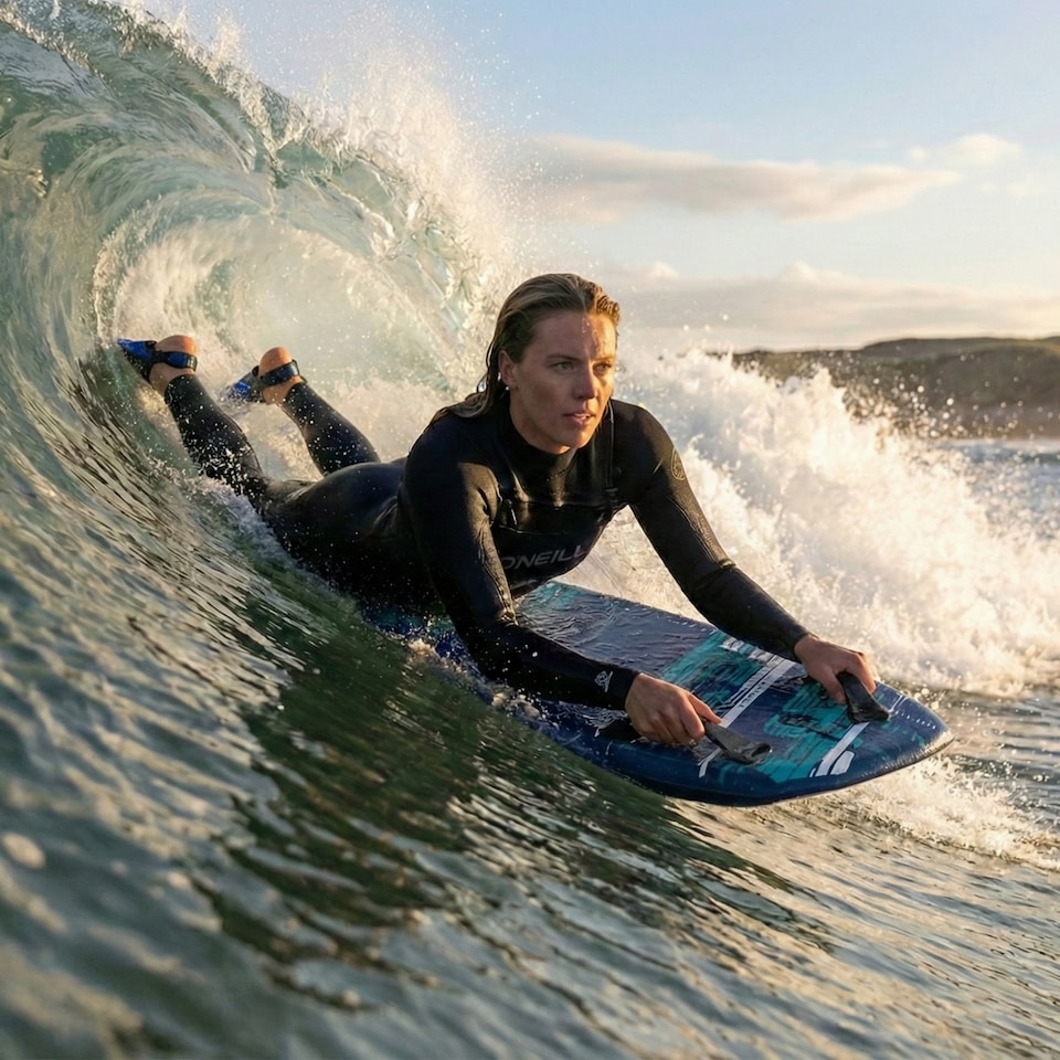 image 1 of Wave Hopper 2.0 Inflatable Bodyboard, Ice Blue