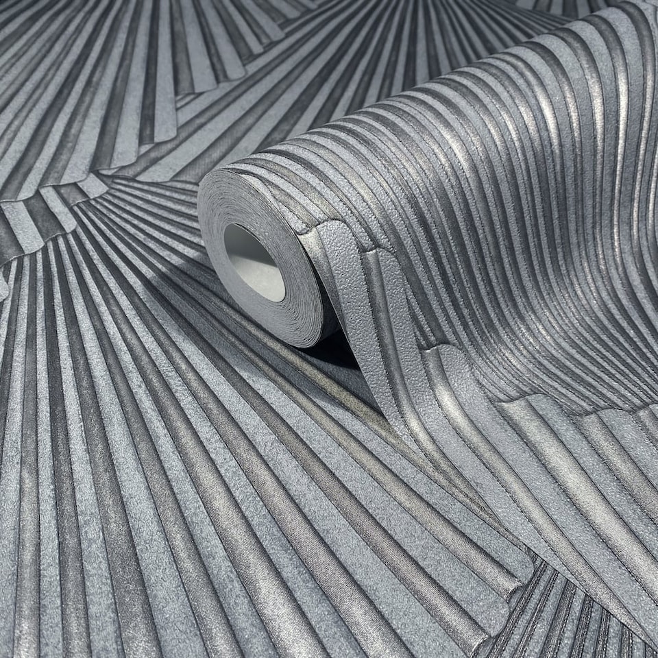 Galerie Fashion Icon Silver Grey Abstract Wallpaper - Tesco Groceries