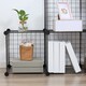 image 9 of HOMCOM DIY 6 Cube Metal Wire Rack Interlocking Storage Cabinet Living Room Organiser Display Shelves Black