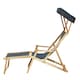 image 4 of Interiors by Premier Khaki Lounger, Easy to Clean  Outdoor Lounger Chair, Weather-resistant Chaise Lounge, Space-saver Lounger