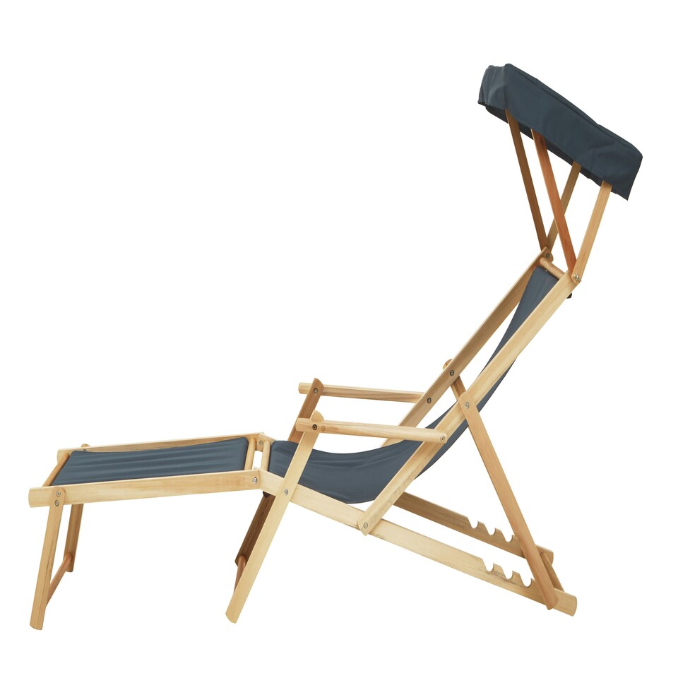 image 1 of Interiors by Premier Khaki Lounger, Easy to Clean  Outdoor Lounger Chair, Weather-resistant Chaise Lounge, Space-saver Lounger