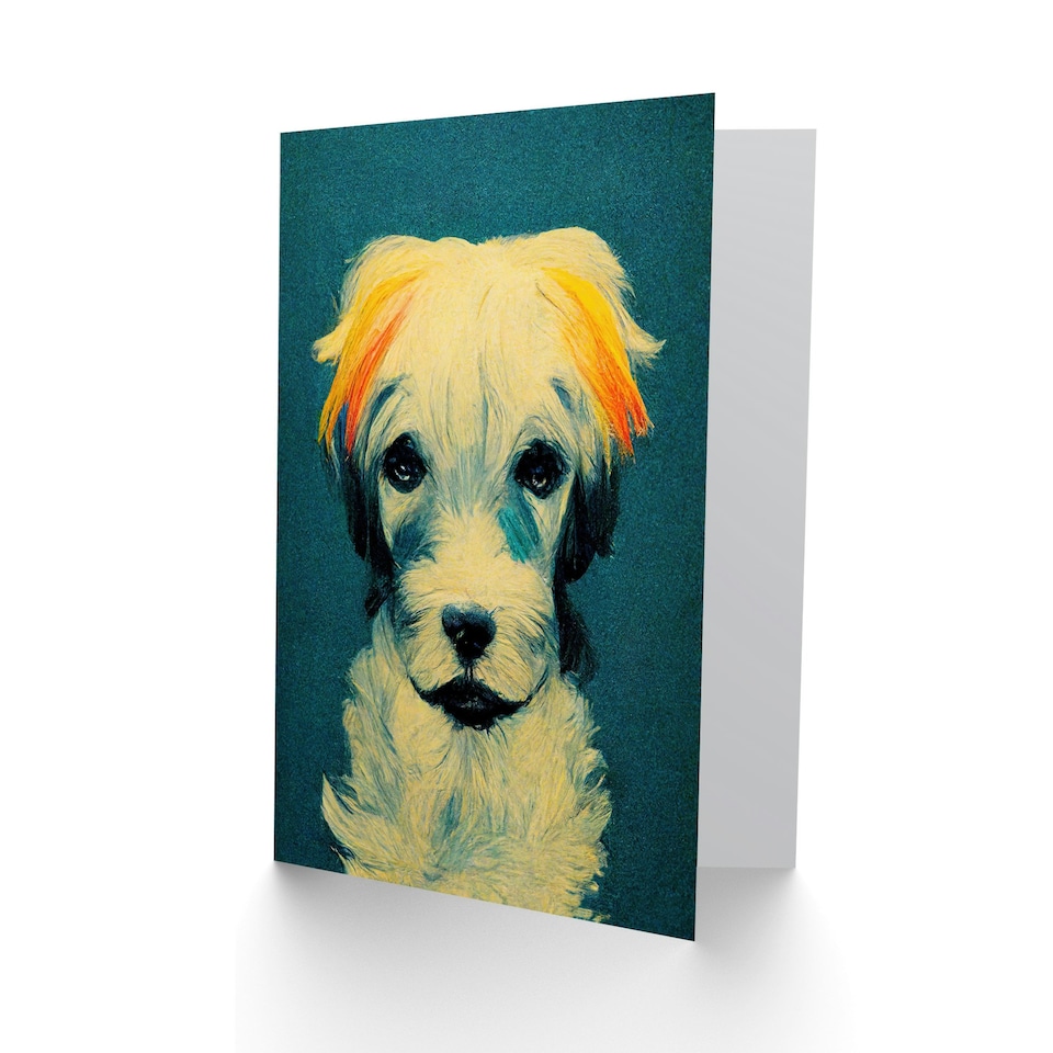 image 1 of Sad Man Woman Dog Sympathy Him Her Card