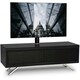 image 1 of MDA Designs TUCANA 1200 HYBRID Black TV Cabinet BeamThru Remote-Friendly Doors up to 60" Flat Screen TVs with Mounting Arm Black