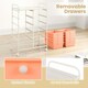 image 9 of COSTWAY 10 Drawers Storage Rolling Cart w/Universal Wheel Peach