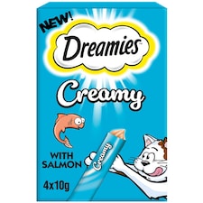 Dreamies Creamy Cat Treats With Salmon 11 x 40g