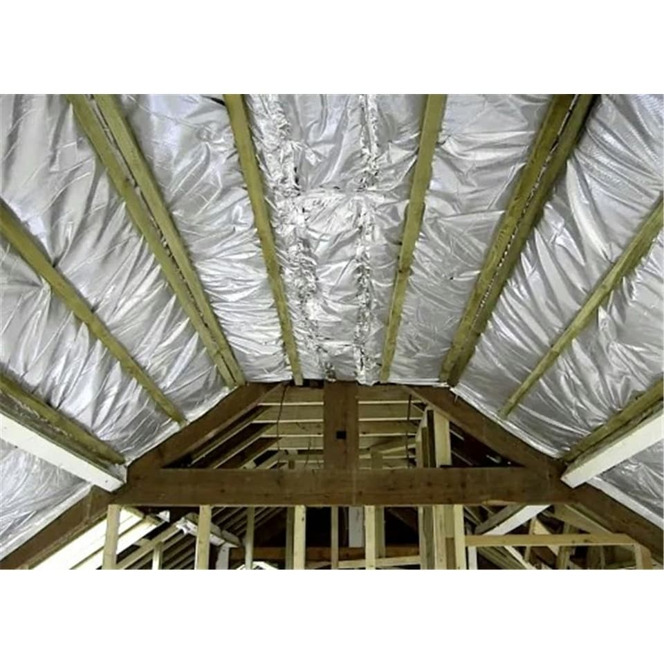 image 1 of PACK OF 20 (Total 20 Units) - Multifoil Roof / Loft Insulating Vapour Barrier - 10000mm x 1200mm