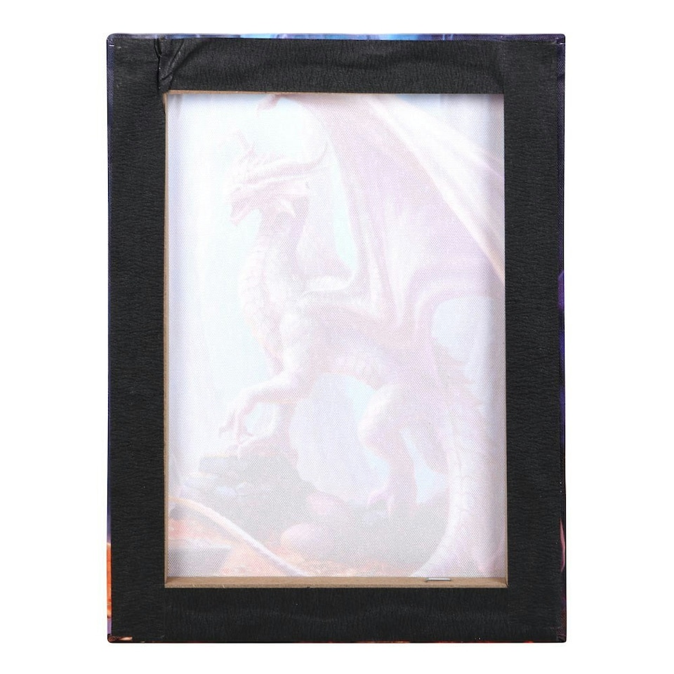 image 1 of Anne Stokes Treasure Trove Dragon Canvas Plaque - Multicoloured - One Size