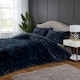 image 2 of Chunky Ribbed Fur Polyester Duvet Cover Set with Pillowcase Grey | Charcoal | Single