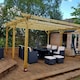 image 4 of Garden Pergola 6 Posts - Wood - L240 x W600 x H270 cm - Light Green