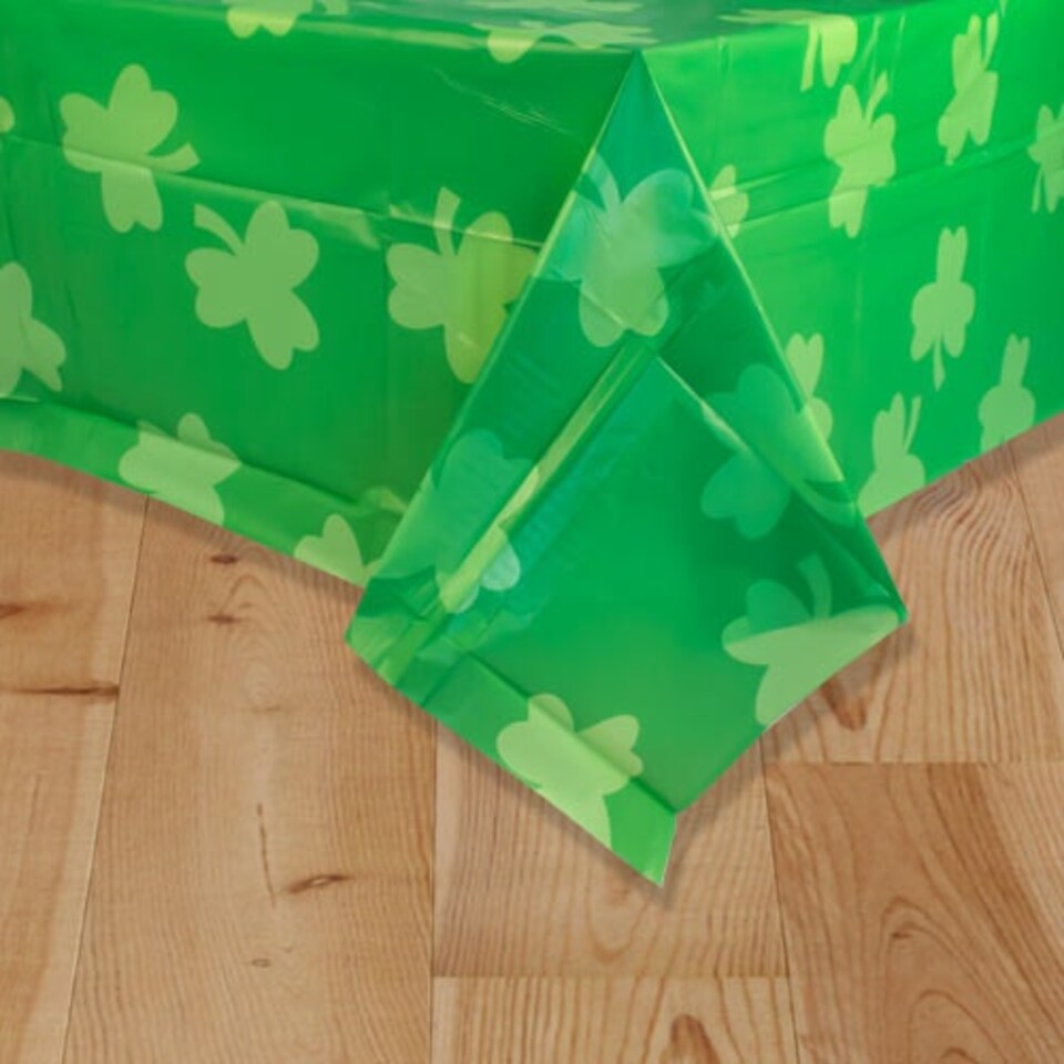 Shamrock St.Patrick's Day Plastic Tablecover 178cm x 132cm