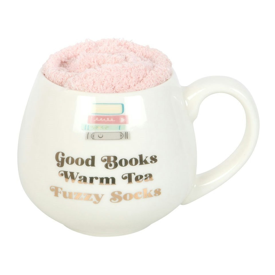 image 1 of Good Books Mug and Sock Set White