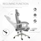 image 4 of Vinsetto Home Office Chair Reclining Computer Chair w/ Lumbar Support Grey