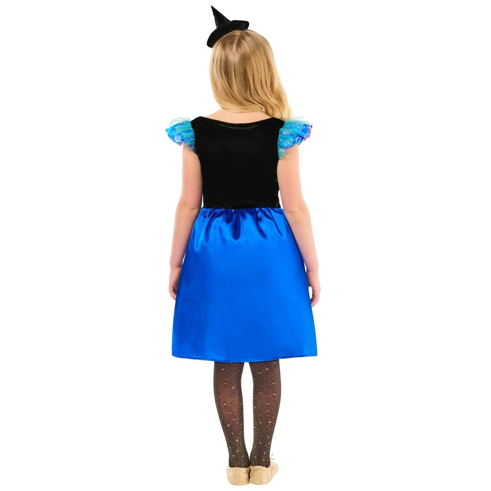 image 1 of Bristol Novelty Girls Cosmic Witch Costume - Blue - 5-6 Years 5