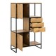 image 4 of Swindon Bookcase with 2 Doors, 3 drawers and 1 Shelves in Black