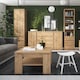 image 3 of Fribo Tall Narrow 3 Drawer Bookcase in Oak