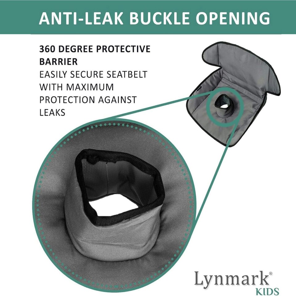 image 1 of Lynmark® Potty Training Car Seat Protector Cover for Spills, Nappy Leaks, and Accidents Grey | 2 pack