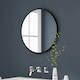 image 6 of HOMCOM Round Bathroom Mirror, Modern Wall Mirror Aluminium Frame, 70 x 70cm