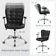 image 5 of Yaheetech Mid-Back PU Leather Office Task Chair with Rolling Wheels | Black