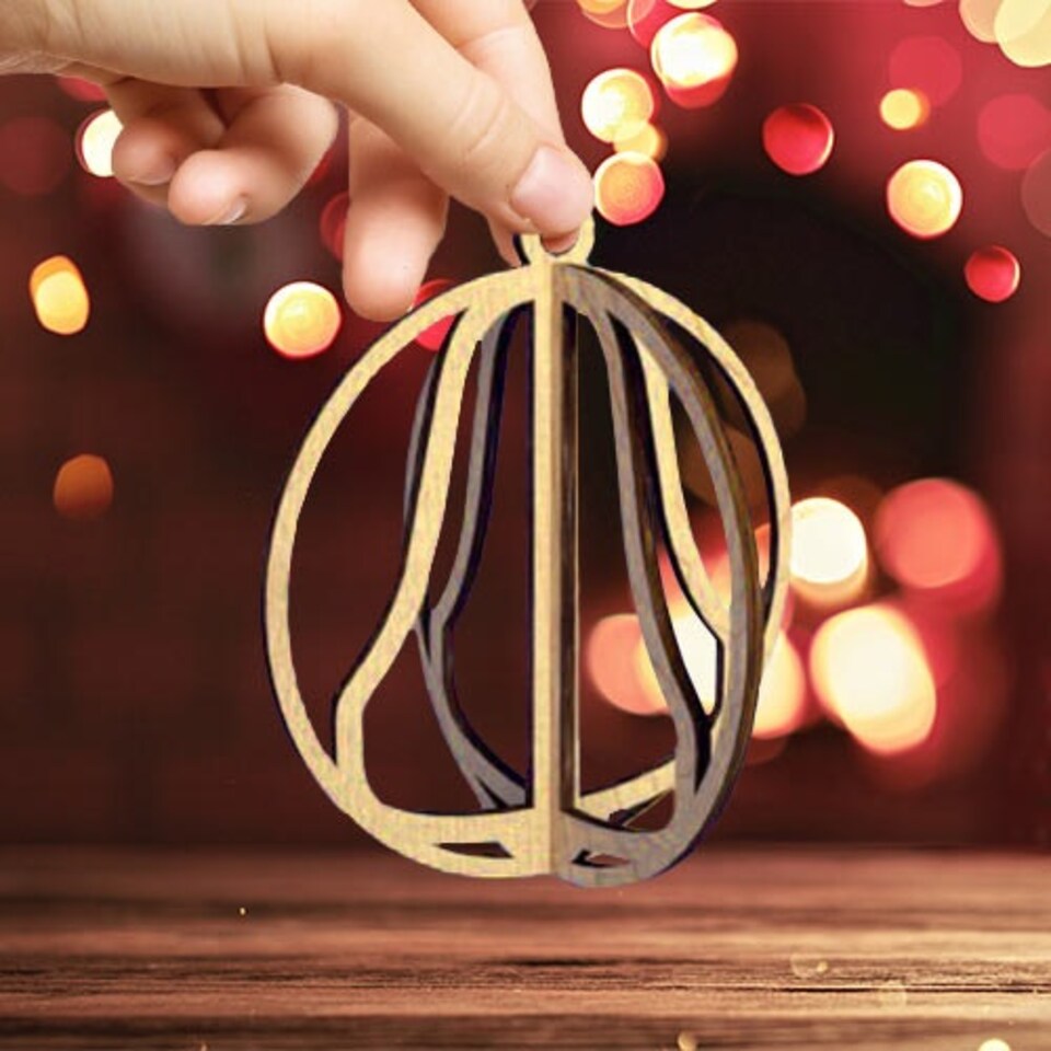 Bell 3D Round Hanging Christmas Ornament Decoration