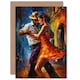 image 1 of Salsa Street Dance Lovers Dancing Love Valentines Day Card