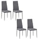 image 1 of HOMCOM Dining Chairs Upholstered Fabric Accent Chairs with Metal Legs, Set of 4