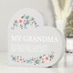image 8 of Personalised Floral Free Standing Heart Ornament