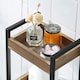 image 9 of SoBuy 3-Tier Slim Bathroom Storage Cabinet, Brown & Black, 11.0x7.9x29.1 in, 4 kg - FRG226-F