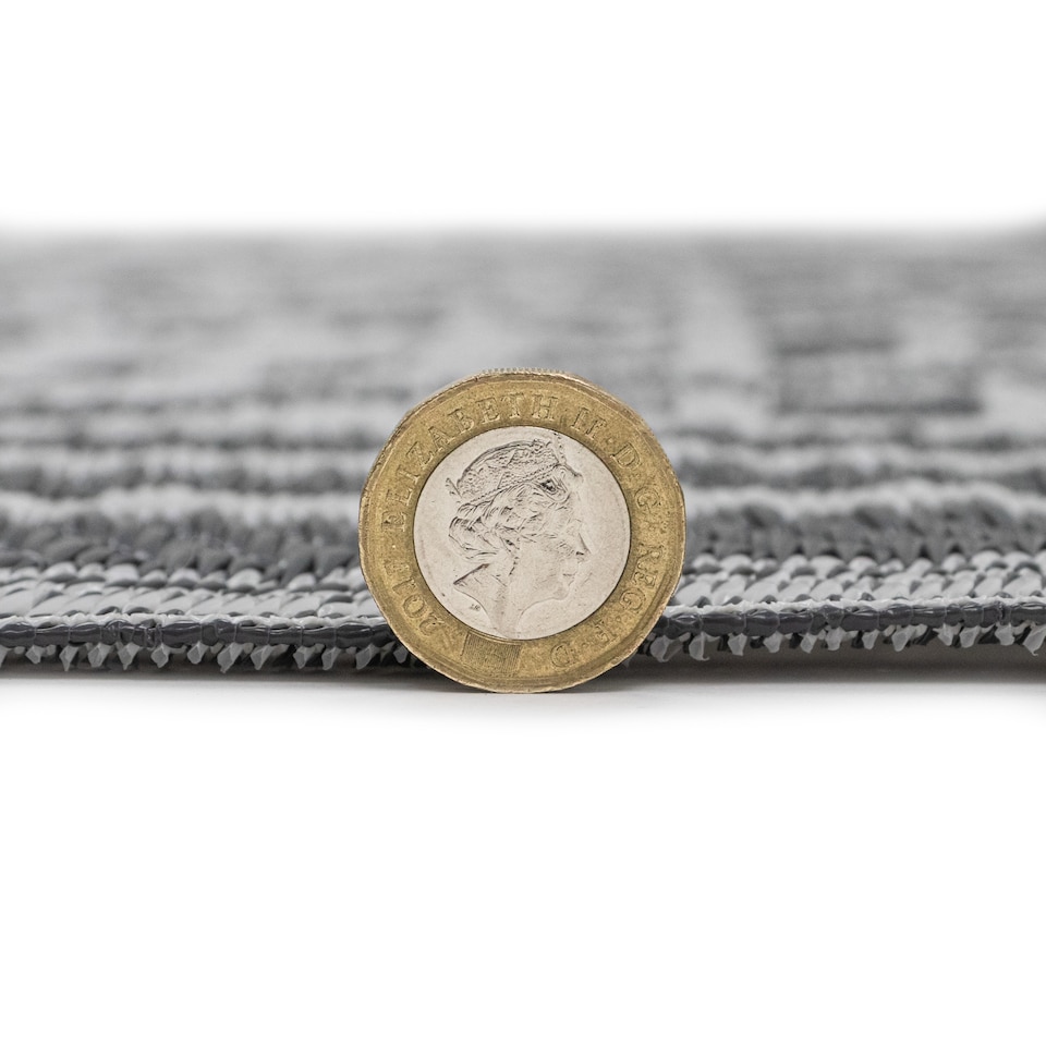 image 1 of JVL Lightweight Reversible Outdoor Rug – Tile Pattern, Plastic Woven, 150 x 210 cm