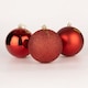 image 1 of 10cm/6Pcs Christmas Baubles Shatterproof Red,Tree Decorations