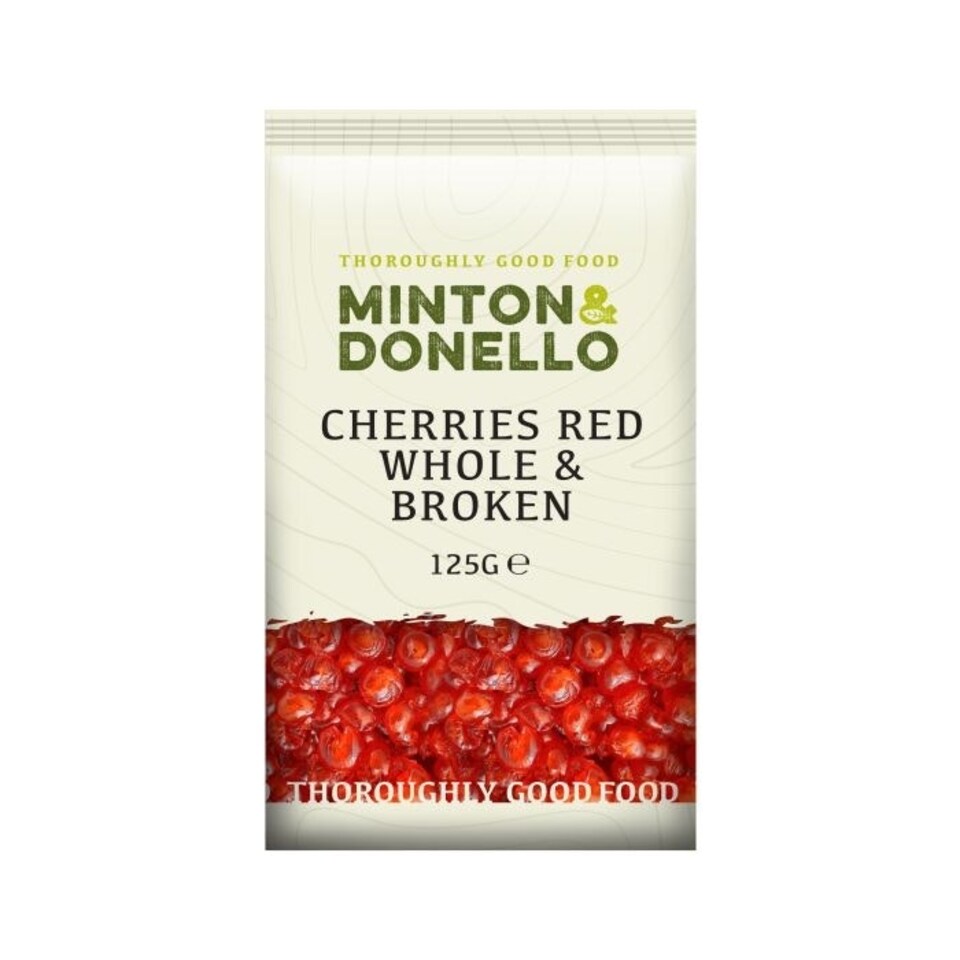 image 1 of Minton & Donello Red Whole and Broken Cherries 6 x 125g