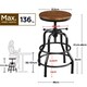 image 3 of Yaheetech Vintage Industrial Bar Stool Brown Brown