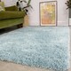 image 5 of KUKOON Duck Egg Blue Deep Pile Shaggy Living Room Area Rug 80cm x 150cm
