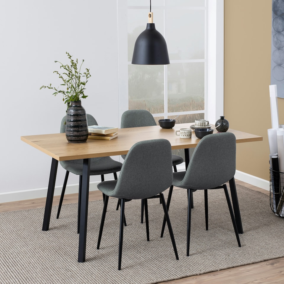 image 1 of Wilma Dining Chair in Light Grey Set of 4