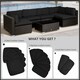 image 3 of Outsunny Garden Rattan Sofa Set Polyester Cover Replacement No Cushion 